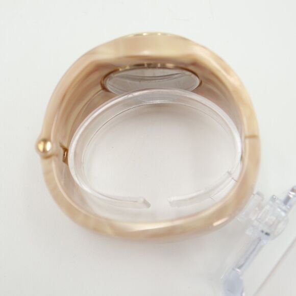 Caravelle New York Womens Gold Tone Pearl Plastic Bangle 44L136 w New Battery main image 2